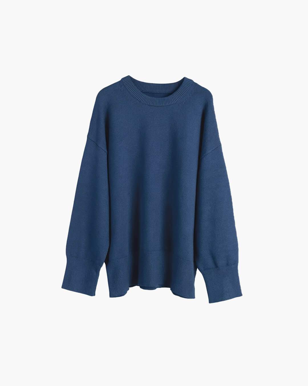 Ribbed Knit Sweater blue image 6 