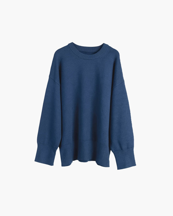 Ribbed Knit Sweater blue image 6 