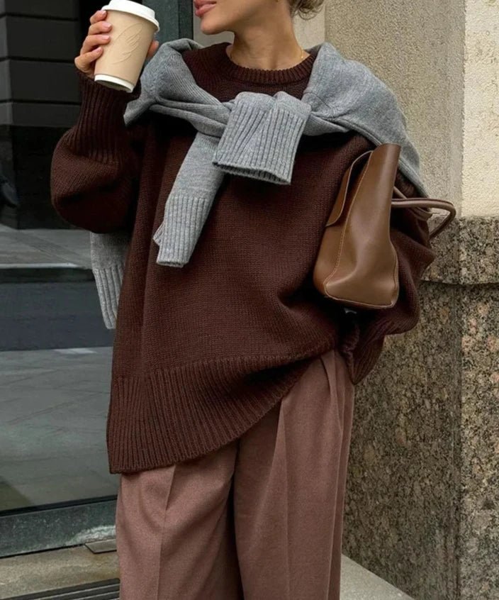 Ribbed Knit Sweater brown image 3 