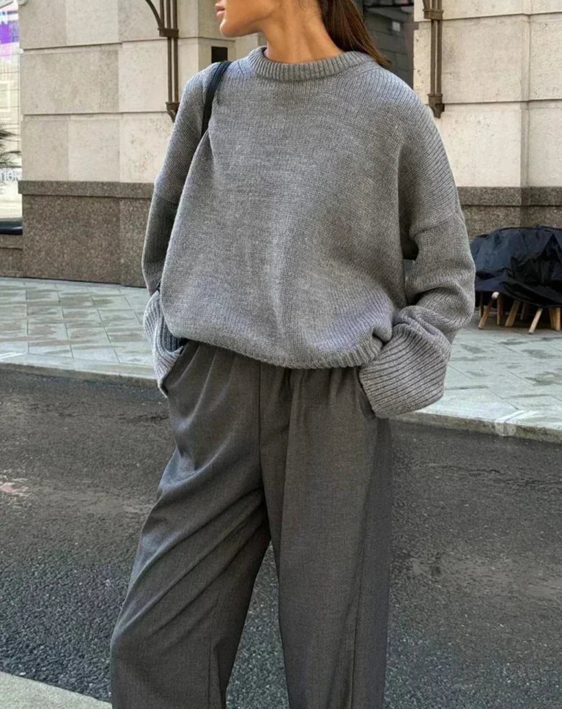 Ribbed Knit Sweater grey image 2 