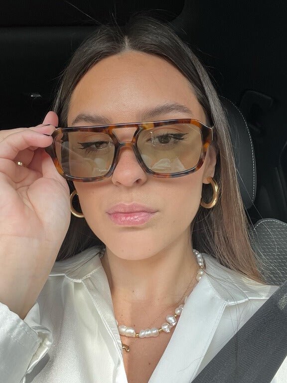 Vintage Aviator Sunglasses tortoise / orange image 9 