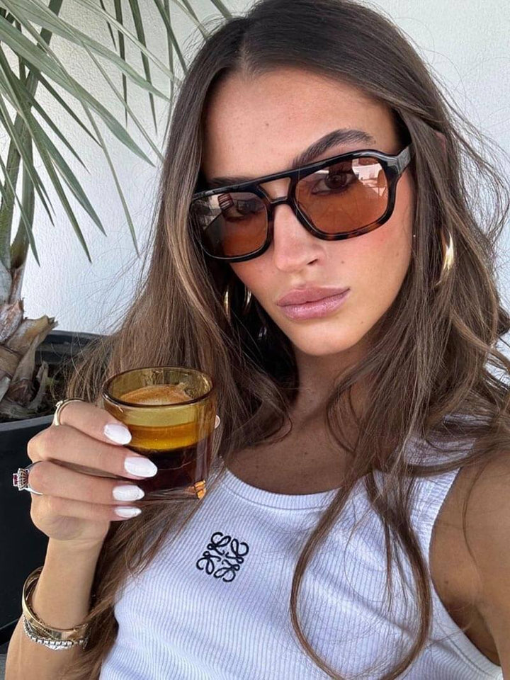 Vintage Aviator Sunglasses tortoise / orange image 6 