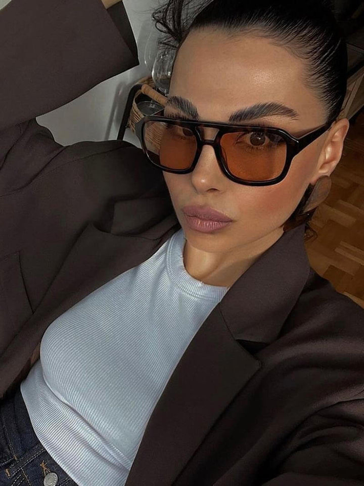 Vintage Aviator Sunglasses tortoise / orange image 11 