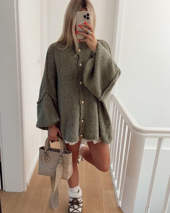 Long Cardigan army green image 2 