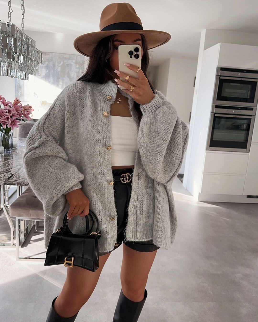 Long Cardigan gray image 1 