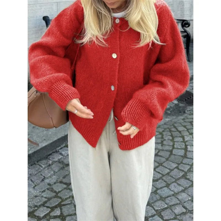 Soft Knit Cardigan red image 5 