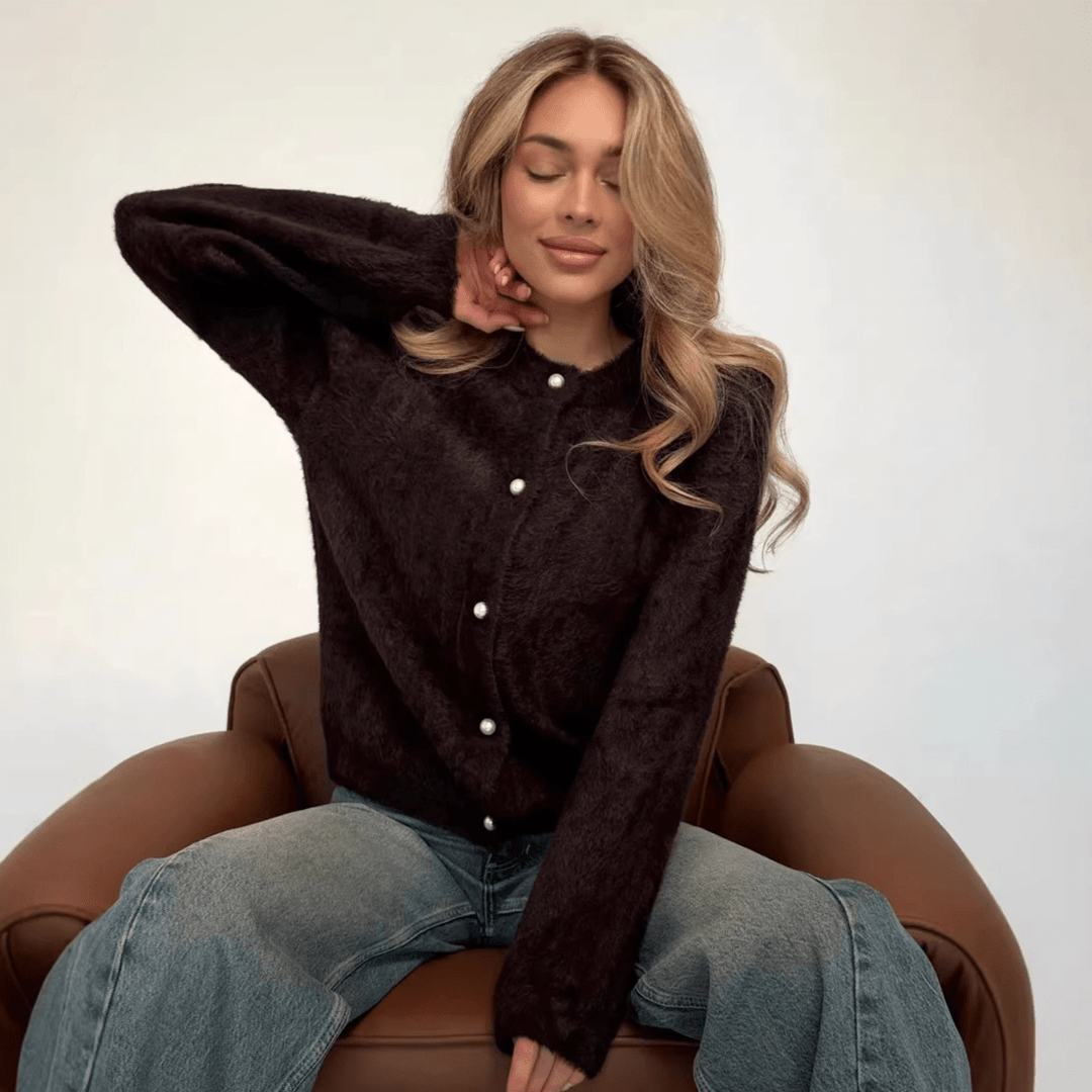 Soft Knit Cardigan dark brown image 1 