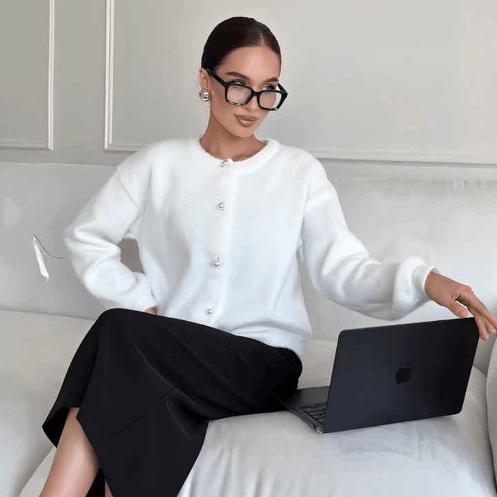 Soft Knit Cardigan white image 1 