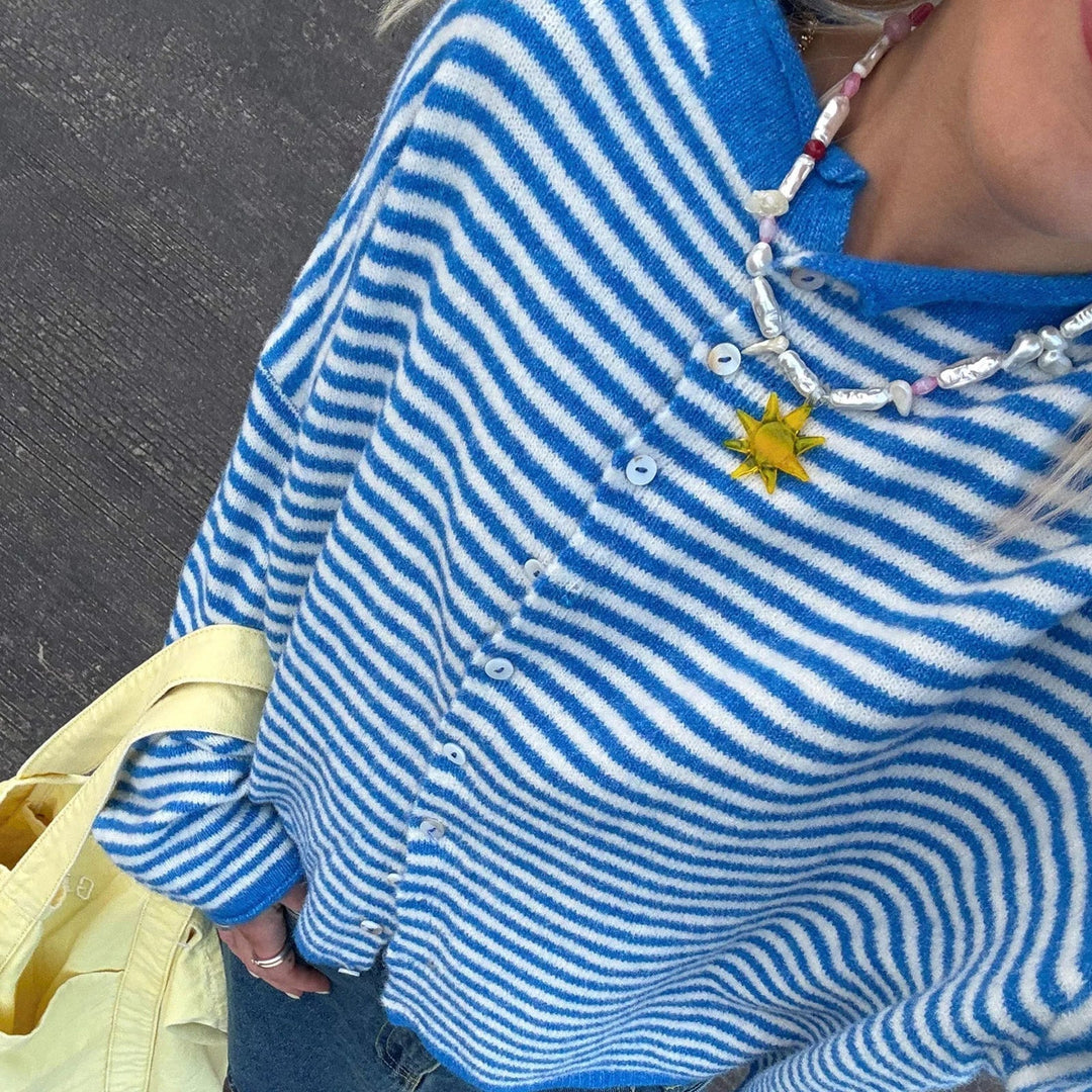 Striped Cardigan blue image 1 
