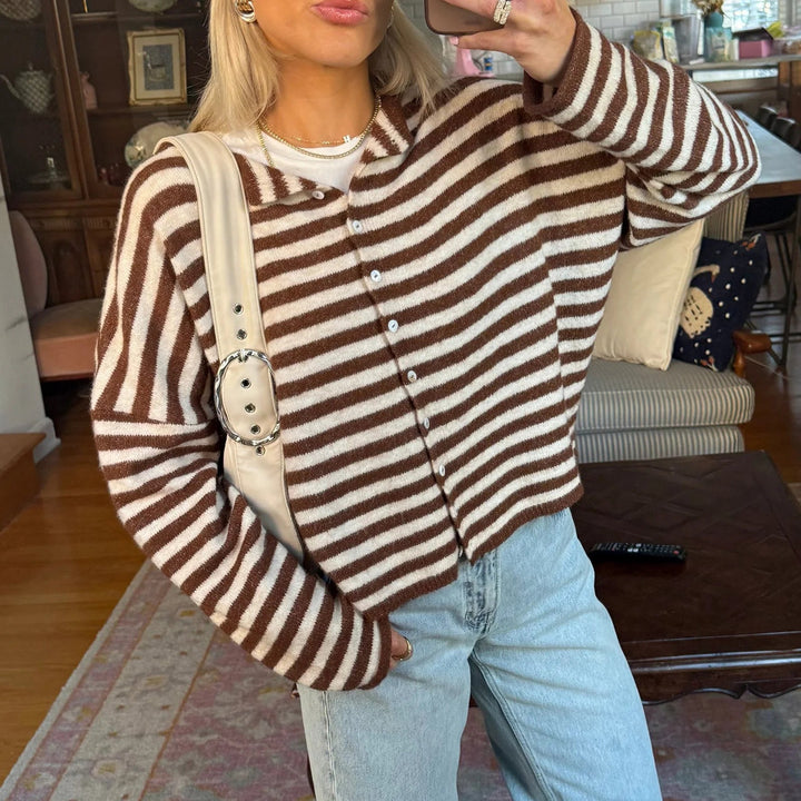 Striped Cardigan brown image 1 