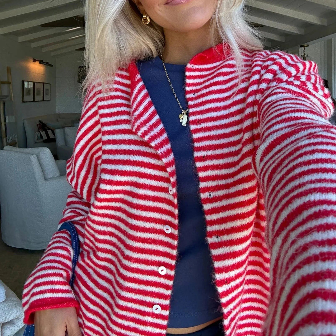 Striped Cardigan brown image 4 