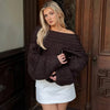 Off-Shoulder Knit Sweater
