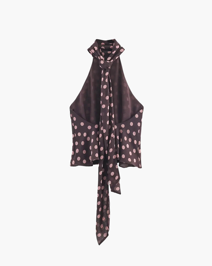 Tie Back Halter Neck Top black image 2 