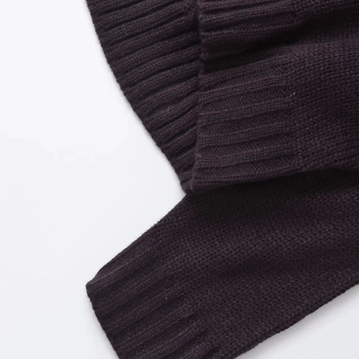 Oversized Turtleneck Sweater dark brown image 6 