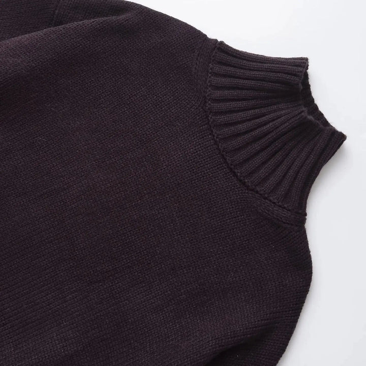 Oversized Turtleneck Sweater dark brown image 4 