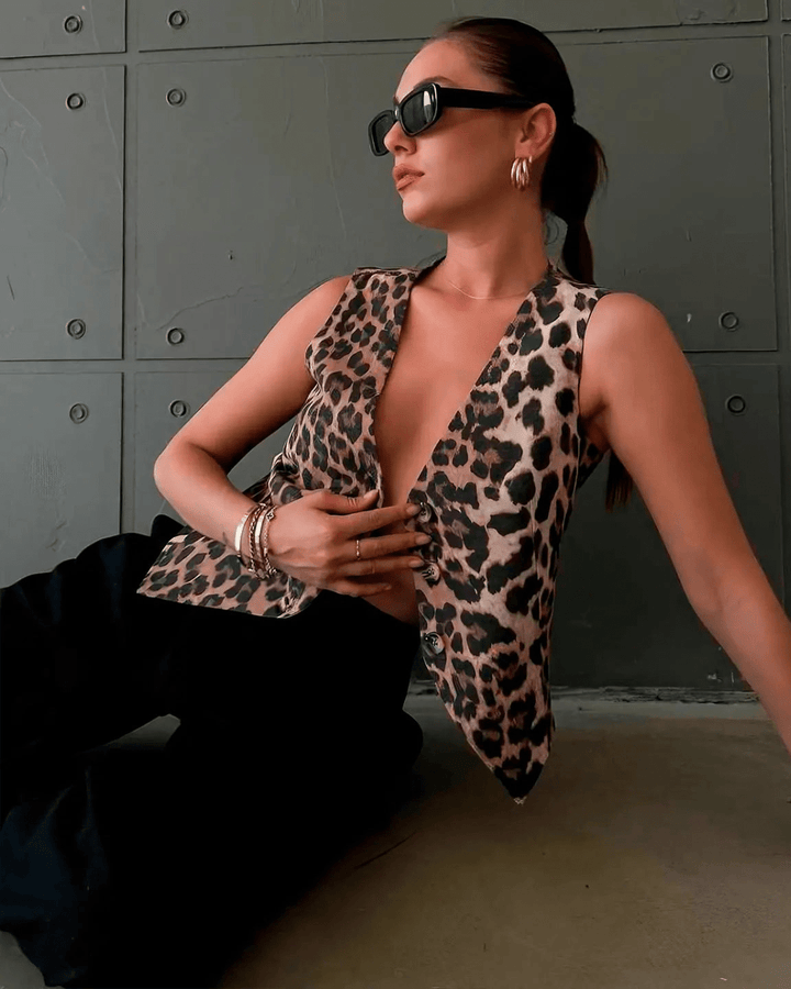 Leopard Print Vest