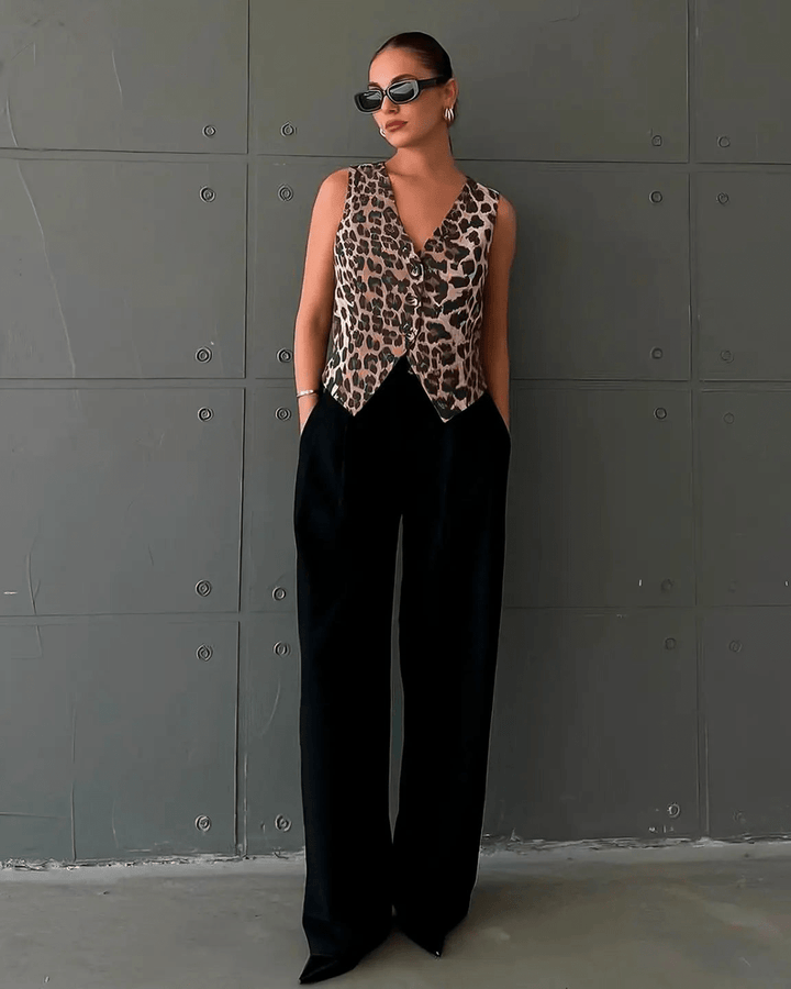 Leopard Print Vest