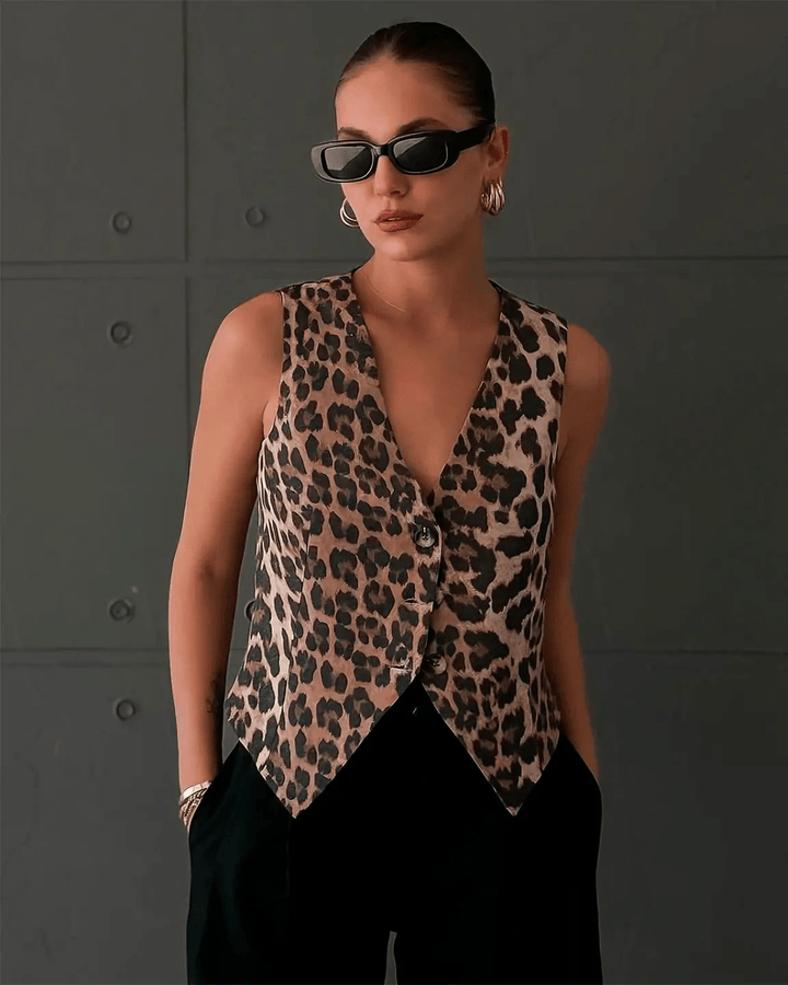 Leopard Print Vest
