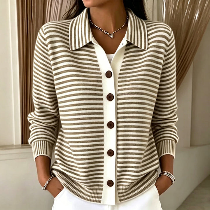 Olivia | Striped Knit Cardigan