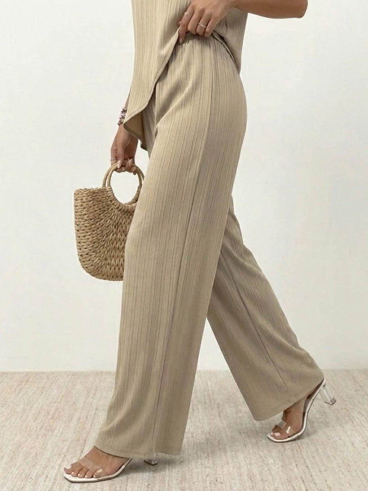 Textured Elegance Two-Piece Set beige image 6 