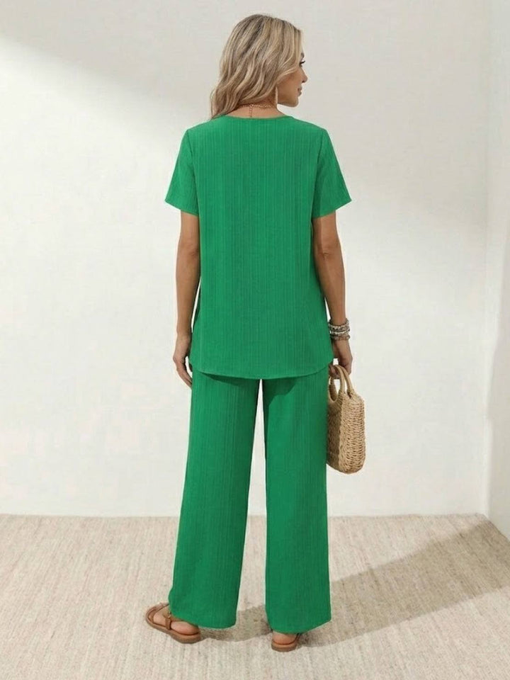 Textured Elegance Two-Piece Set green image 5 