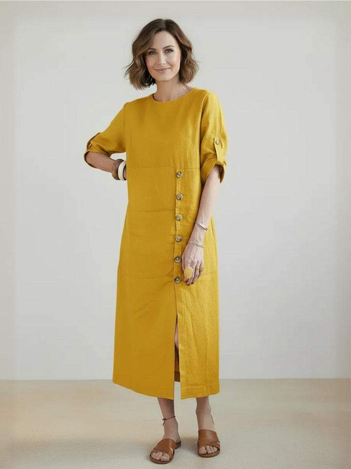 100% Linen Pure Elegance Dress