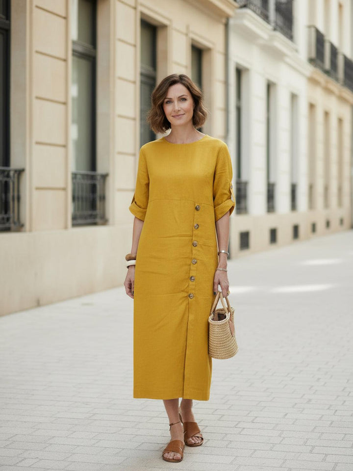100% Linen Pure Elegance Dress