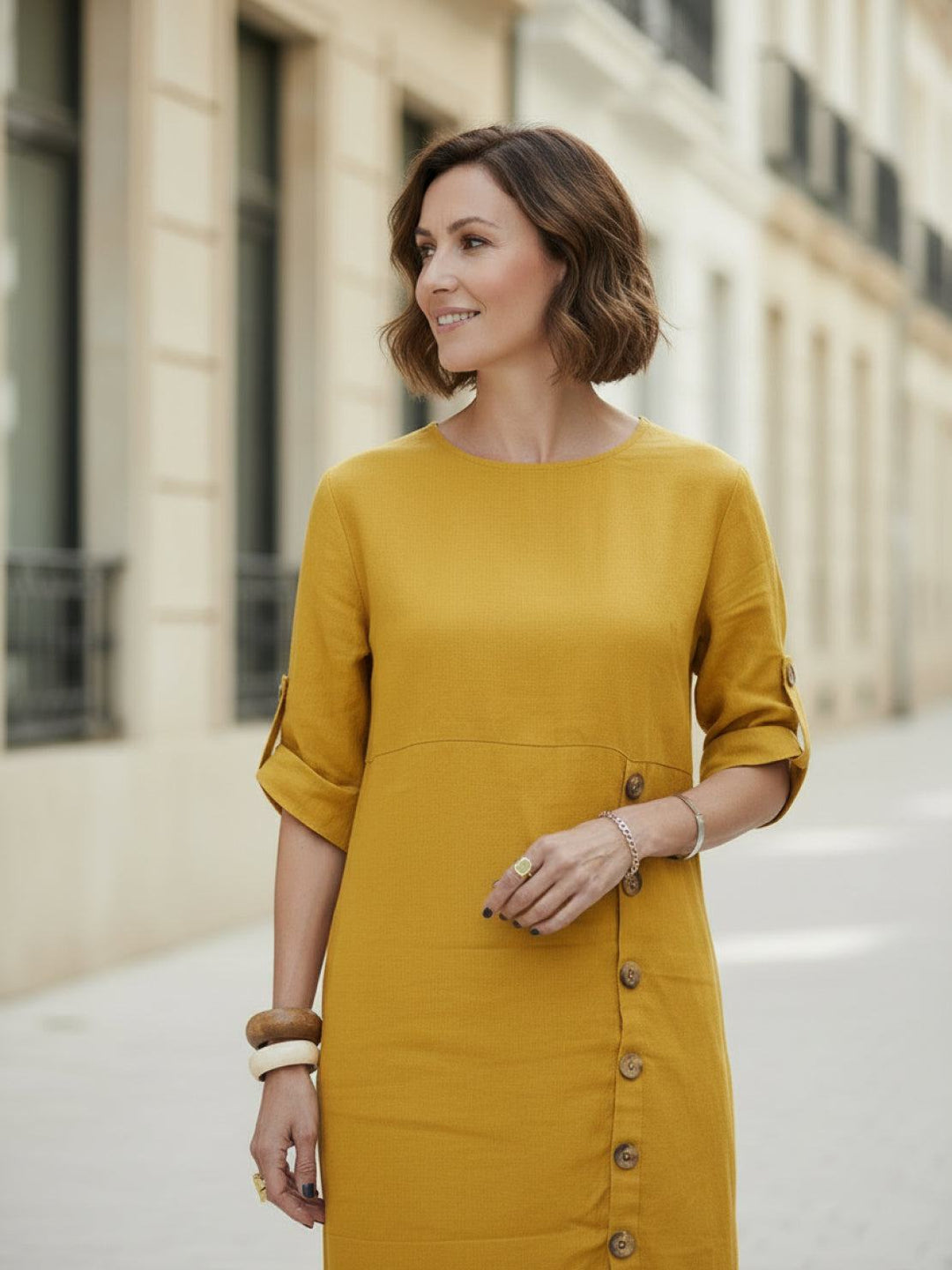 100% Linen Pure Elegance Dress