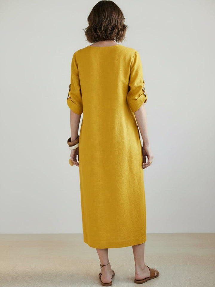 100% Linen Pure Elegance Dress