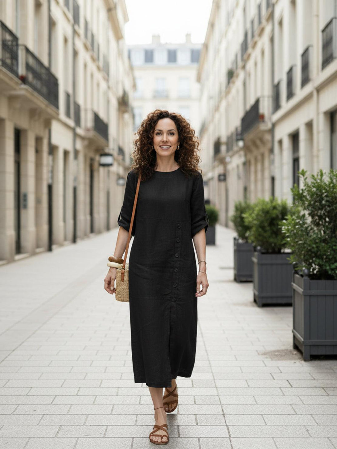 100% Linen Pure Elegance Dress