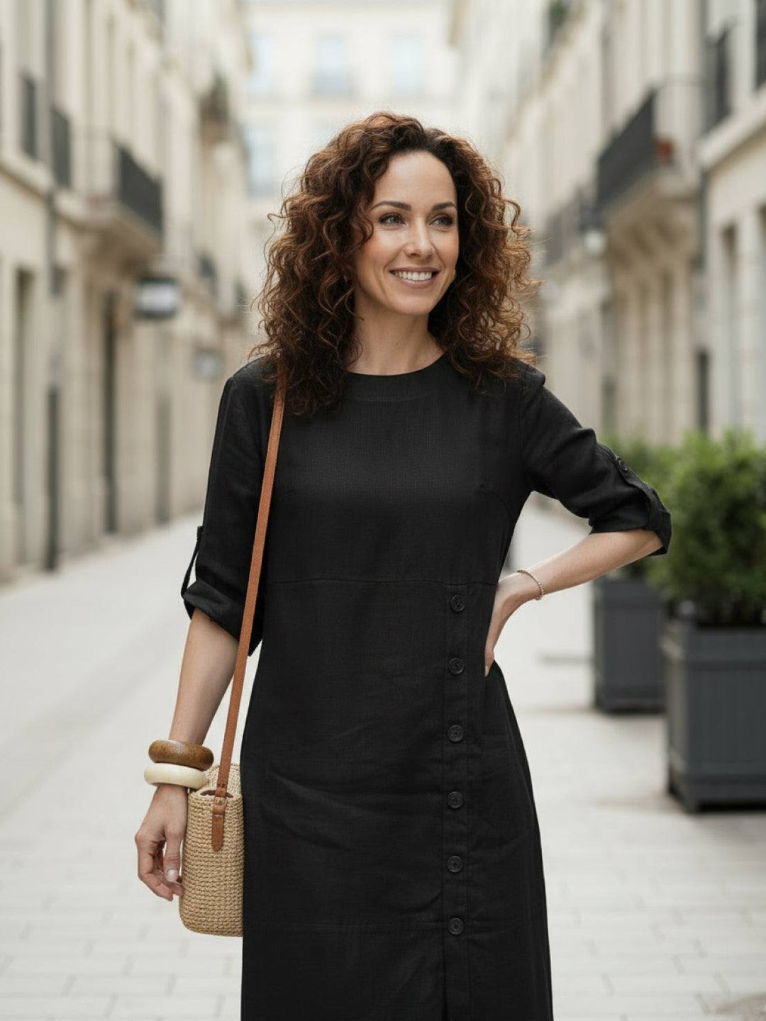 100% Linen Pure Elegance Dress