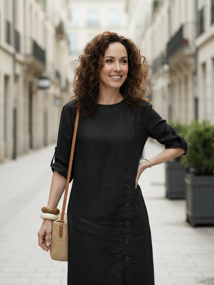 100% Linen Pure Elegance Dress