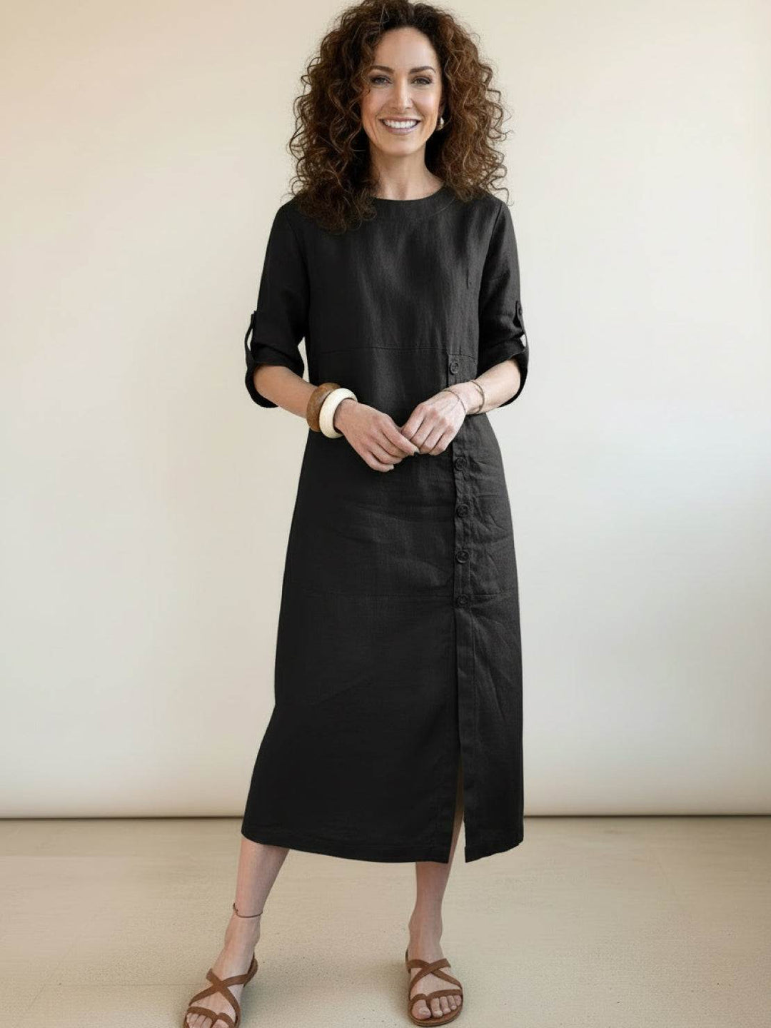 100% Linen Pure Elegance Dress