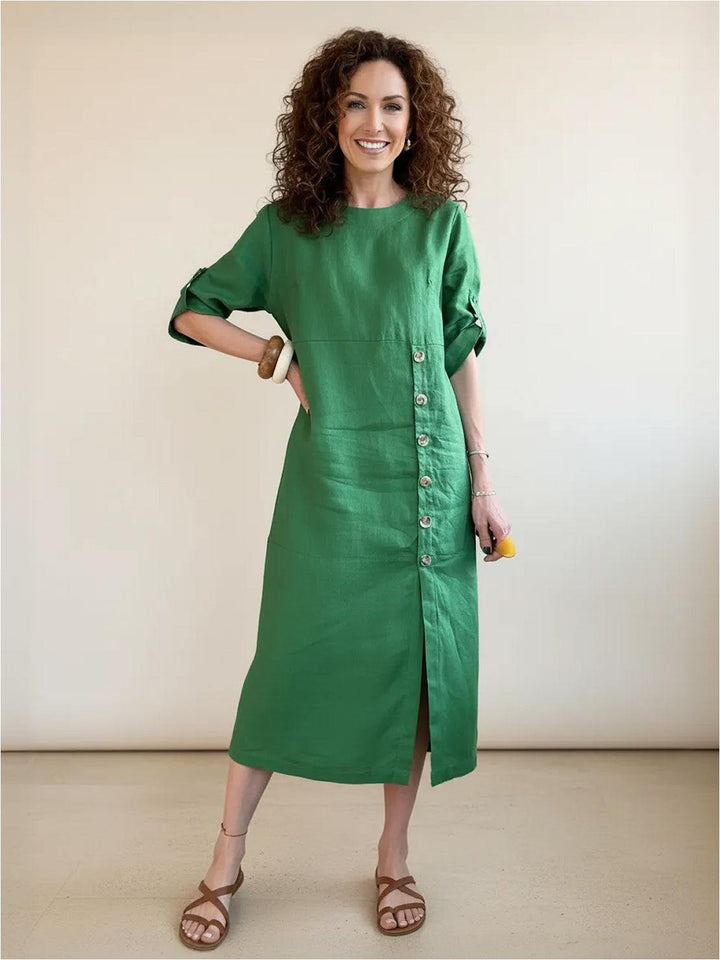 100% Linen Pure Elegance Dress