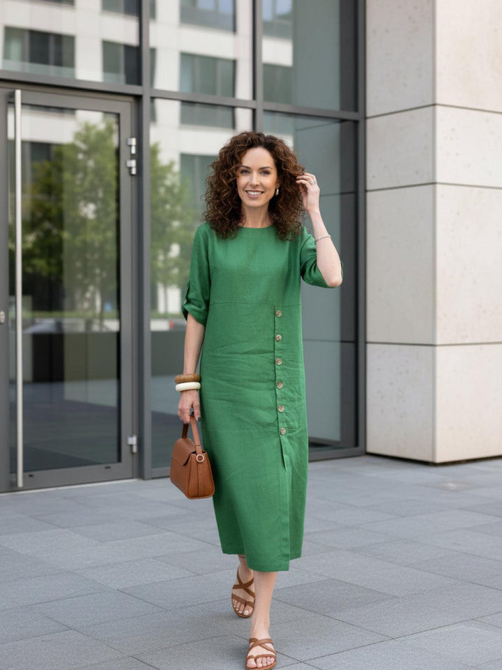 100% Linen Pure Elegance Dress