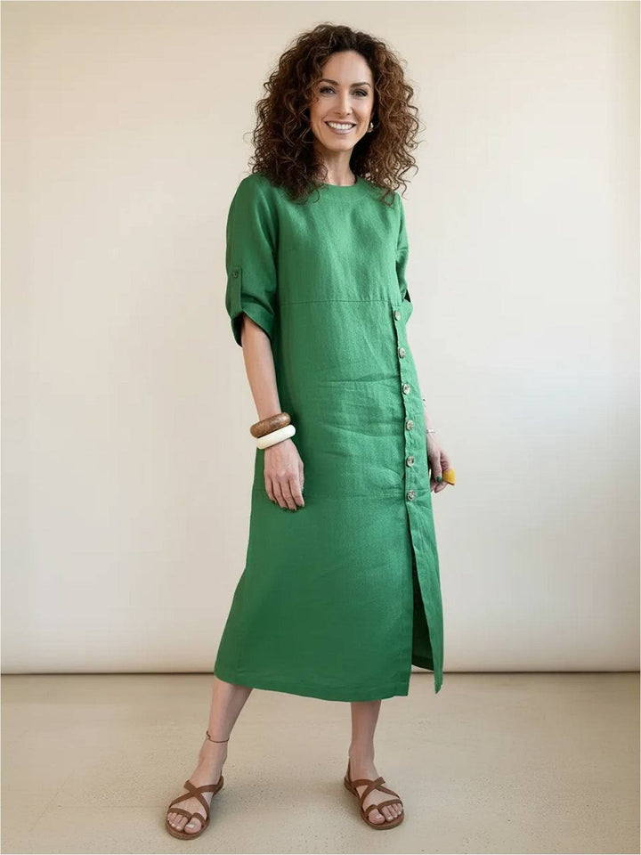 100% Linen Pure Elegance Dress