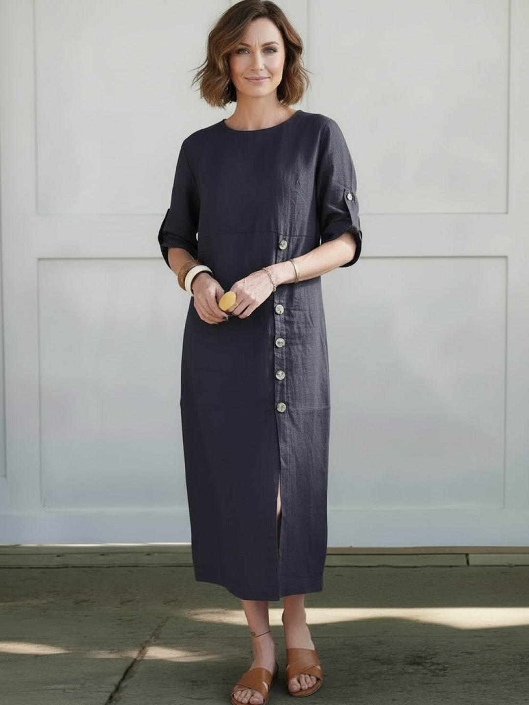 100% Linen Pure Elegance Dress