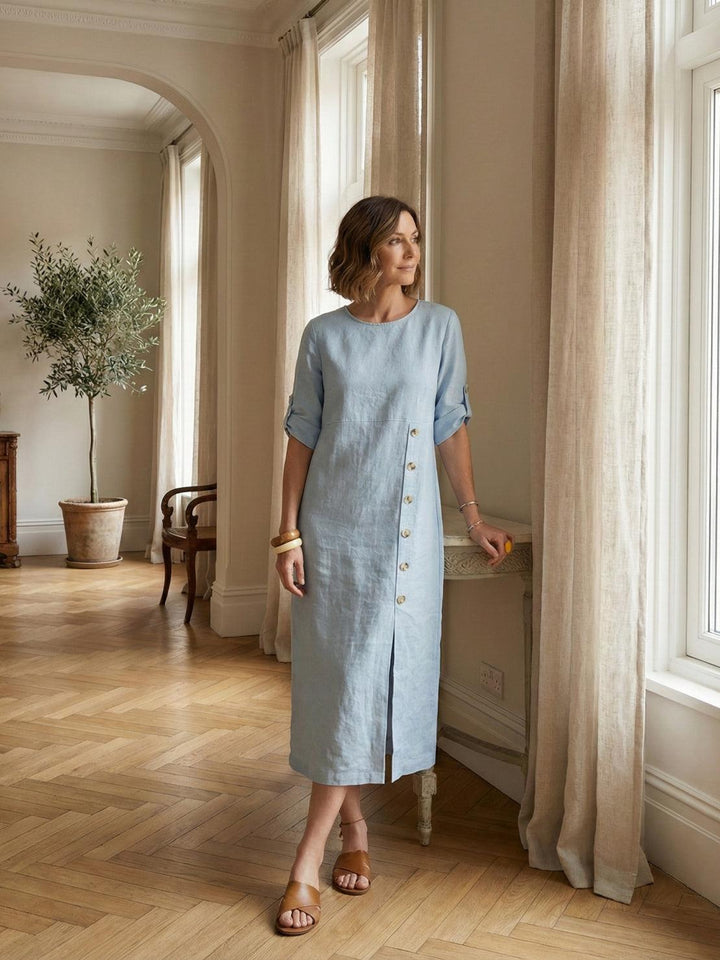 100% Linen Pure Elegance Dress