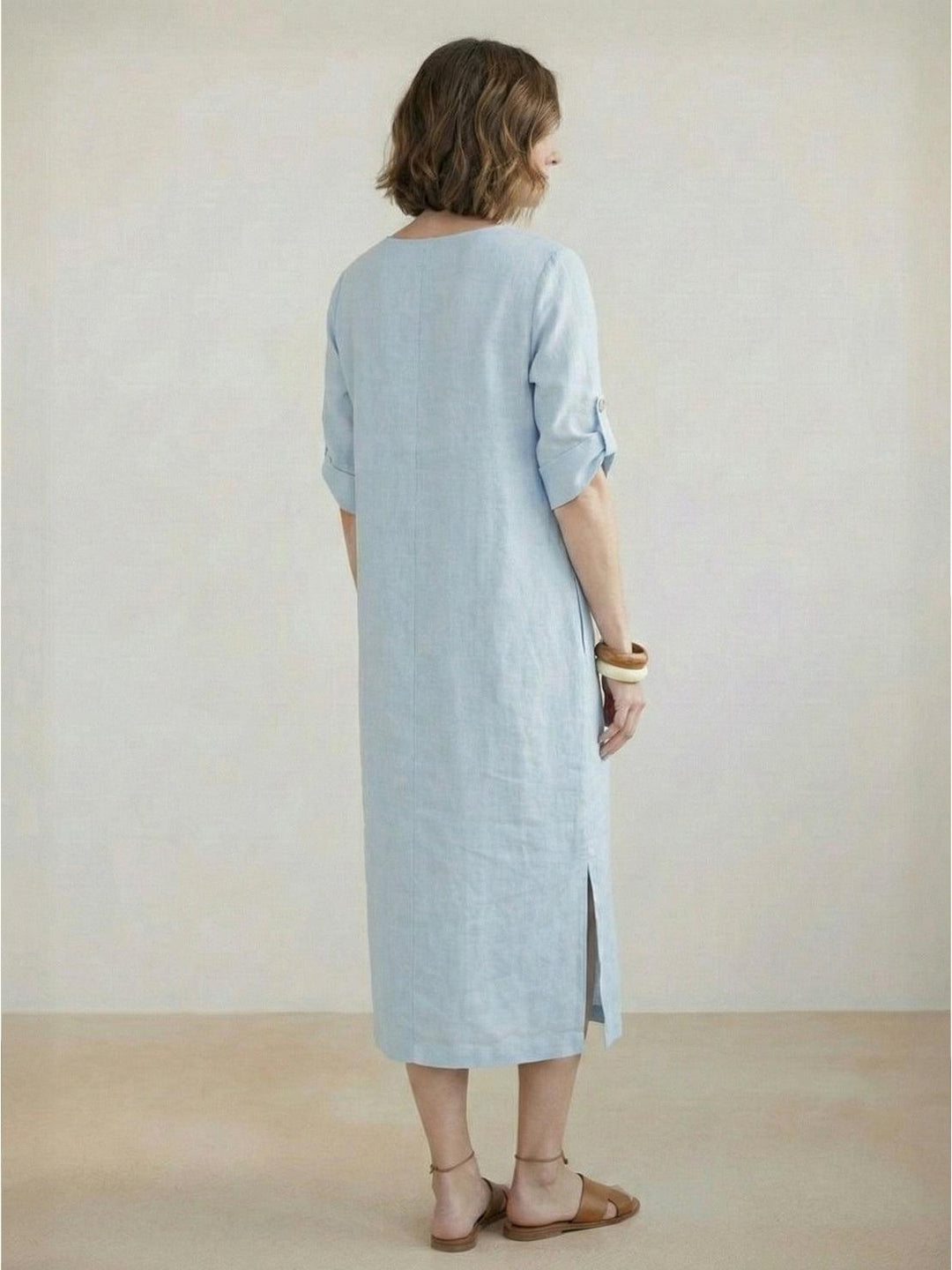 100% Linen Pure Elegance Dress