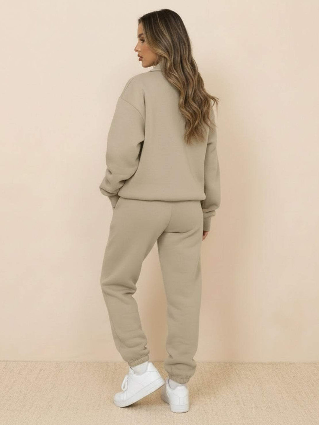 Ultra-Soft and Comfy Co-ord Tracksuit Set khaki image 3 