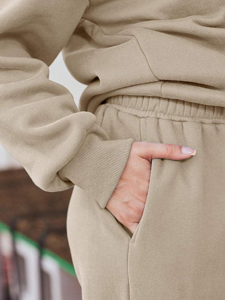 Ultra-Soft and Comfy Co-ord Tracksuit Set khaki image 6 
