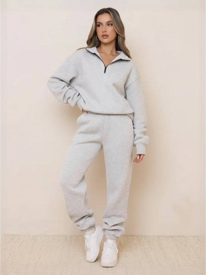 Ultra-Soft and Comfy Co-ord Tracksuit Set gray image 1 