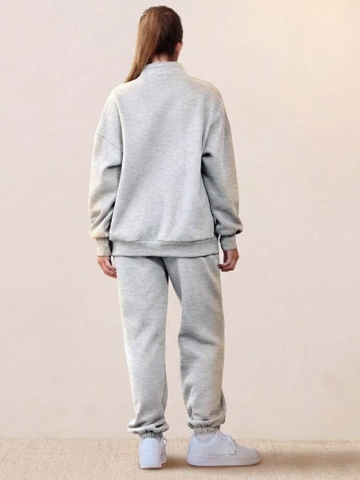 Ultra-Soft and Comfy Co-ord Tracksuit Set gray image 3 