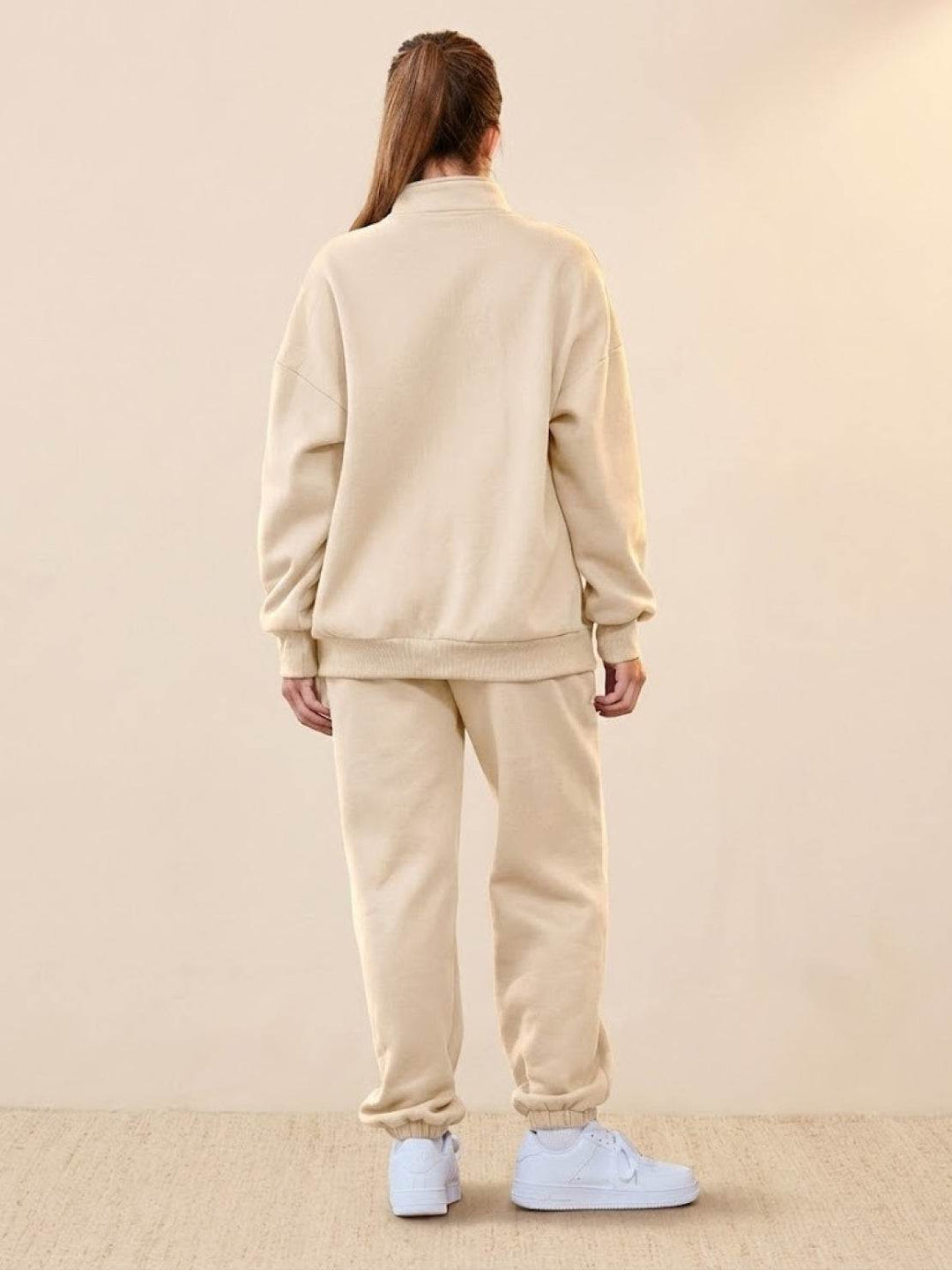 Ultra-Soft and Comfy Co-ord Tracksuit Set beige image 3 