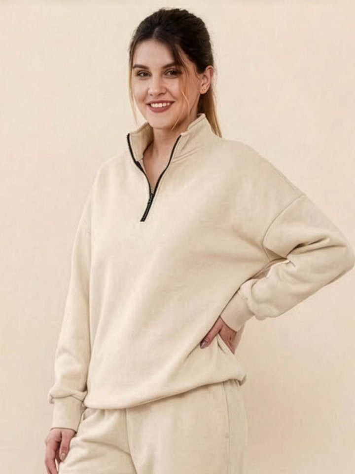 Ultra-Soft and Comfy Co-ord Tracksuit Set beige image 4 