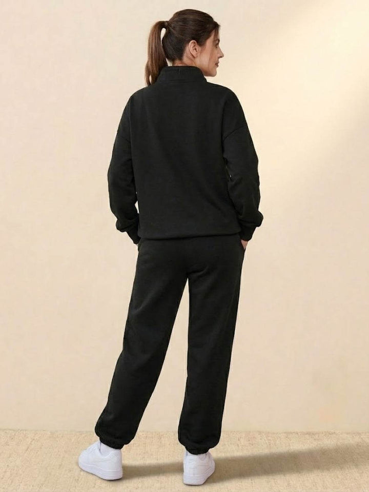Ultra-Soft and Comfy Co-ord Tracksuit Set black image 3 