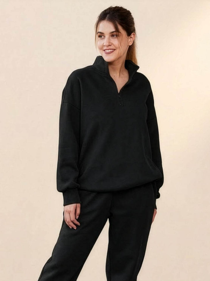 Ultra-Soft and Comfy Co-ord Tracksuit Set black image 4 