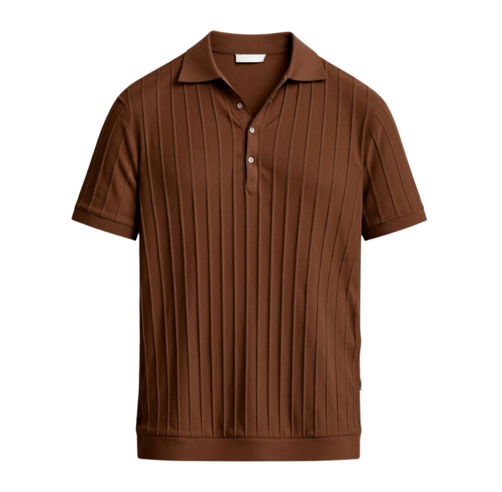 VERTICAL RIBBED RAGLAN POLO