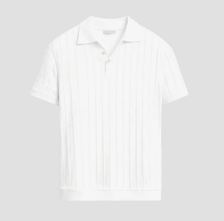 VERTICAL RIBBED RAGLAN POLO