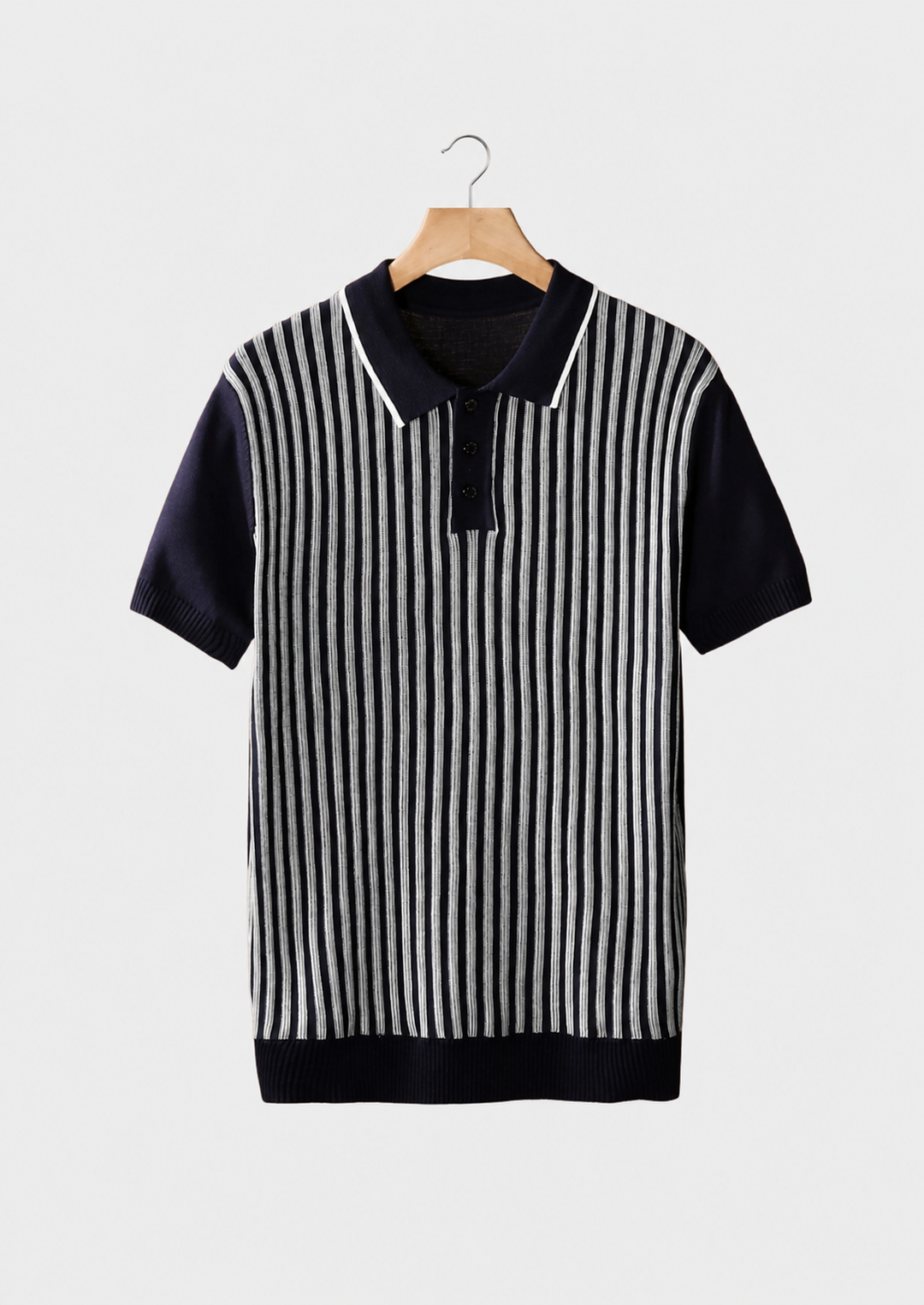 Vertical Striped Polo navy image 1 #color_navy